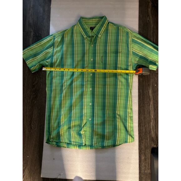 U.S. Polo ASSN Green Plaid Short Sleeve Shirt L Classic Preppy Grandpa Prints - Picture 7 of 9